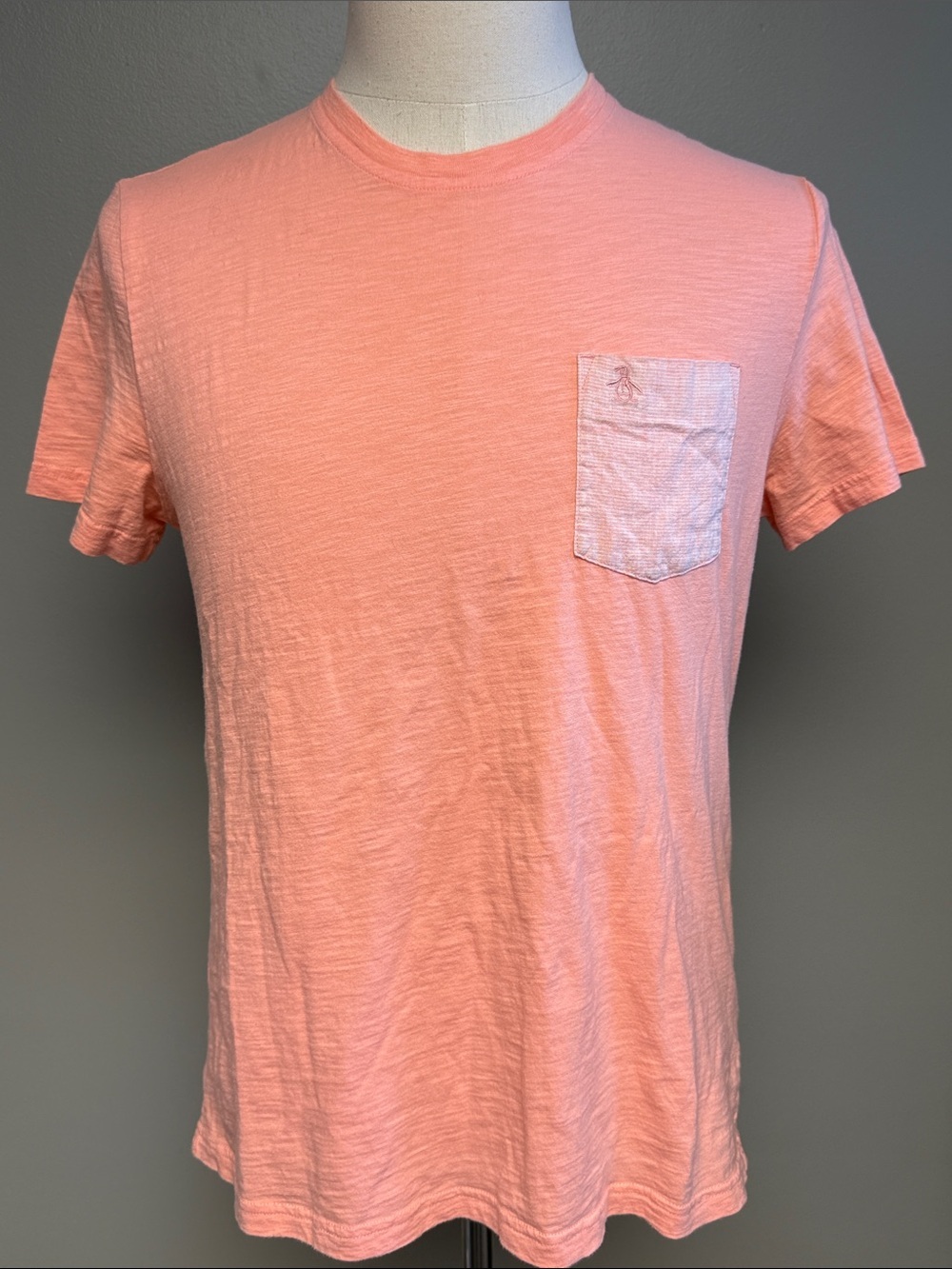 Original Penguin Coral Pocket T-Shirt Cotton Tee Medium